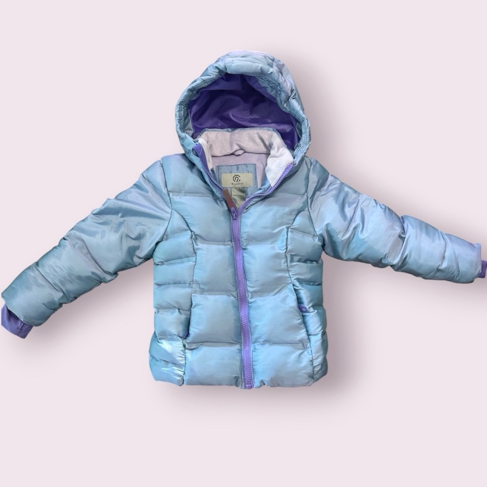 Champion Kids Blue and Purple Puffer Jacket s 4/5